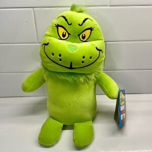 Dr. Seuss Whimsical Grinch Squishy Plush, 10” NWT